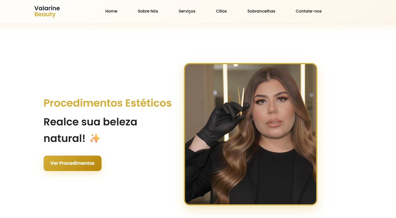 Valarine Beauty - Site de Extensão de Cílios