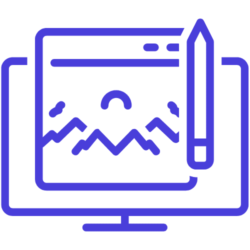 Ícone representando criação de sites personalizados